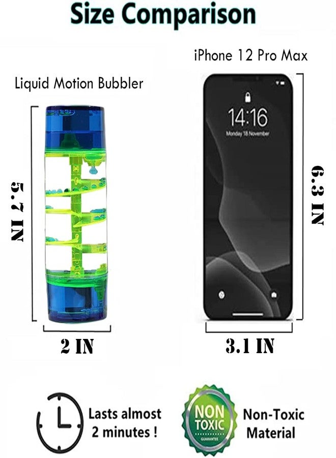 Oneshow Spiral Liquid Motion Bubbler Timer Colorful Water Timer Liquid Sensory Activity Fidget Calm Stress Relief Desk Adults Decoration Oil Hourglass - Image 2